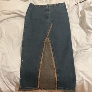 Y2K vintage maxi jean skirt
